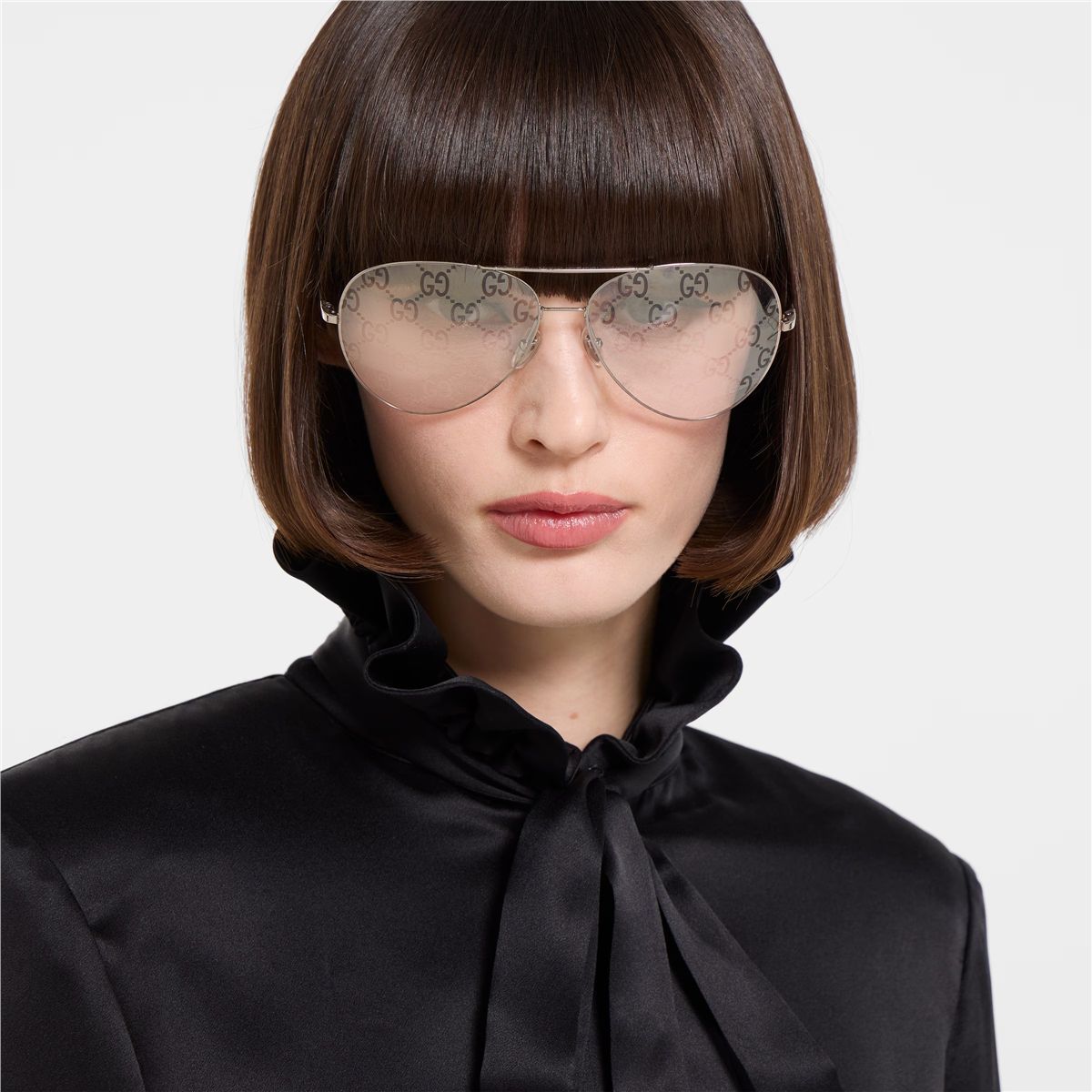 Pilot frame sunglasses-GUCCI-Verso