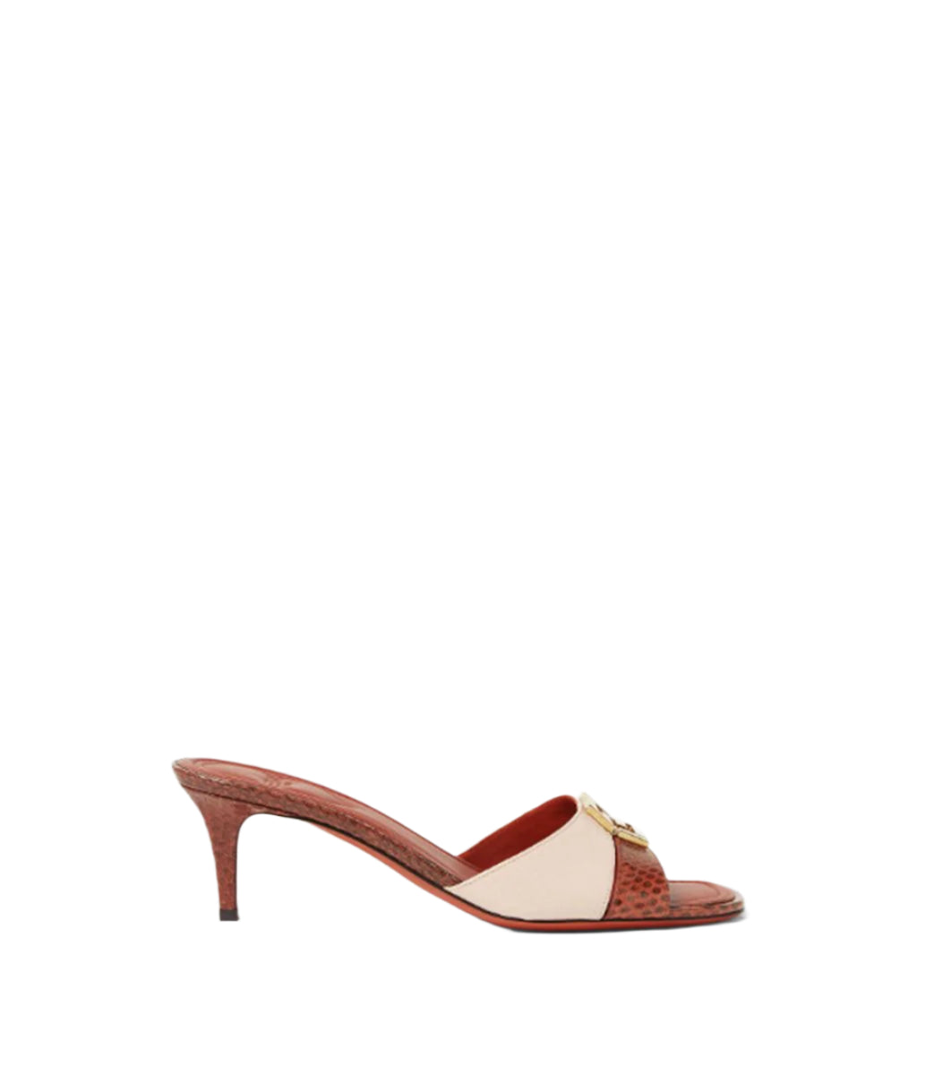 PINK AND BROWN AYERS MEDIUM-HEELED SANDALS-FENDI-Verso