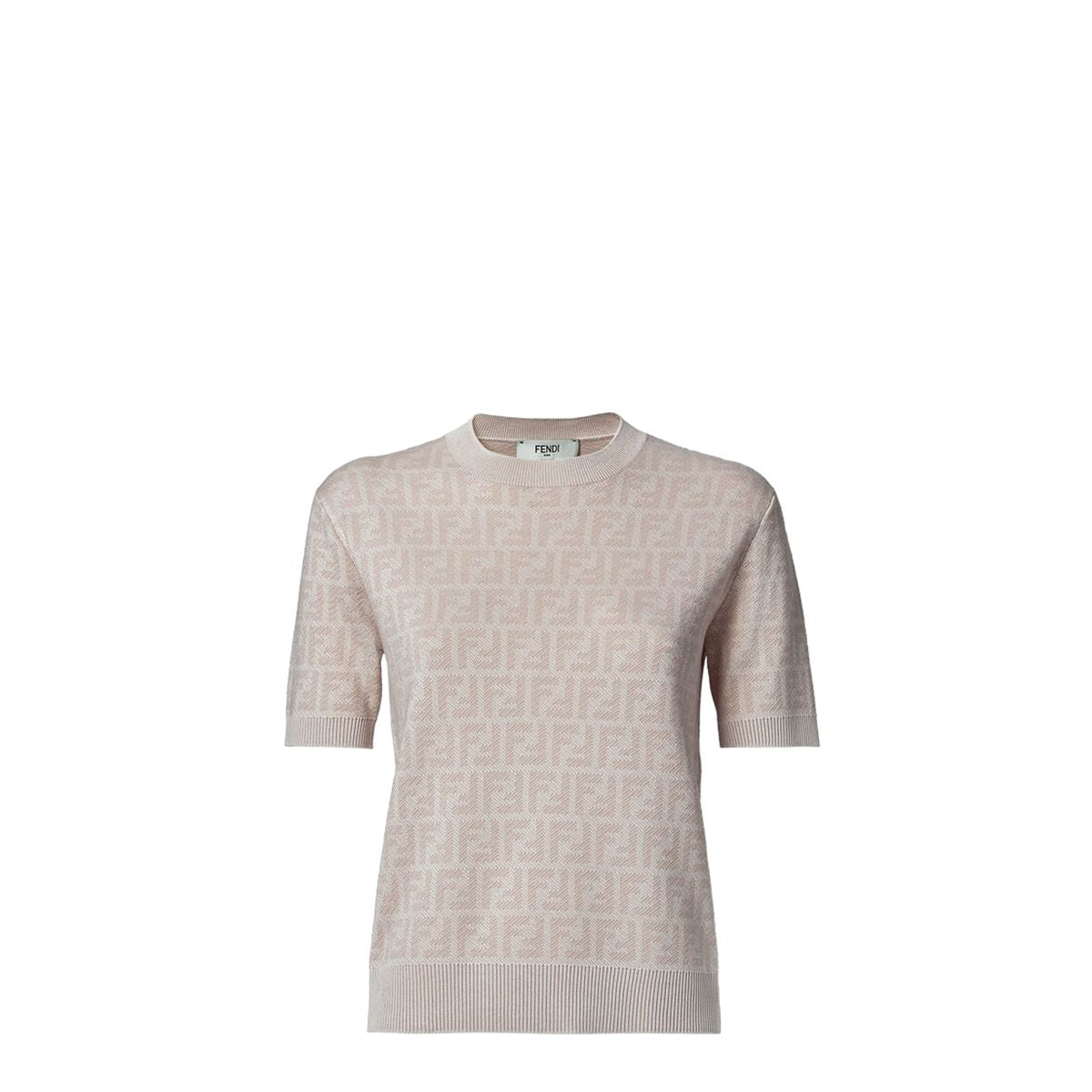 Pink ff wool and silk jumper-FENDI-Verso