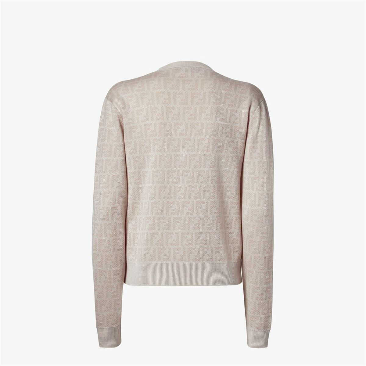 Pink ff wool cardigan-FENDI-Verso