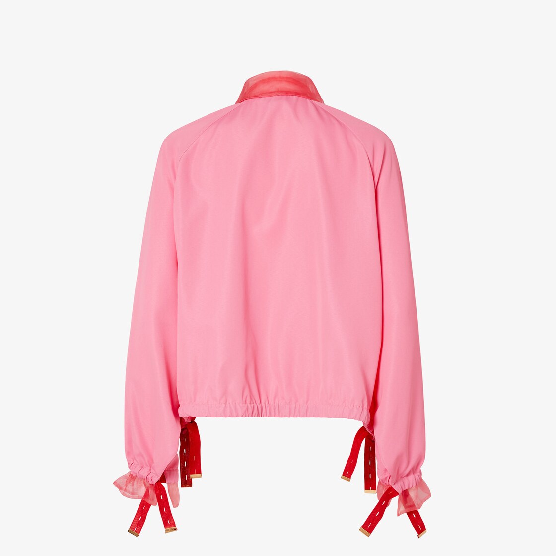 Pink technical viscose bomber jacket-FENDI-Verso
