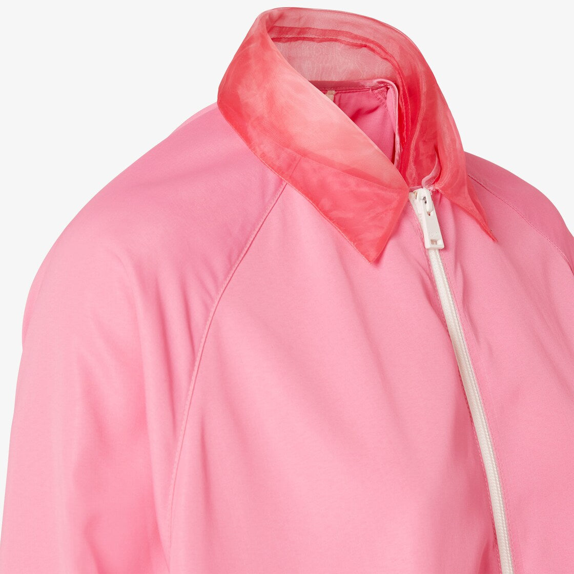 Pink technical viscose bomber jacket-FENDI-Verso