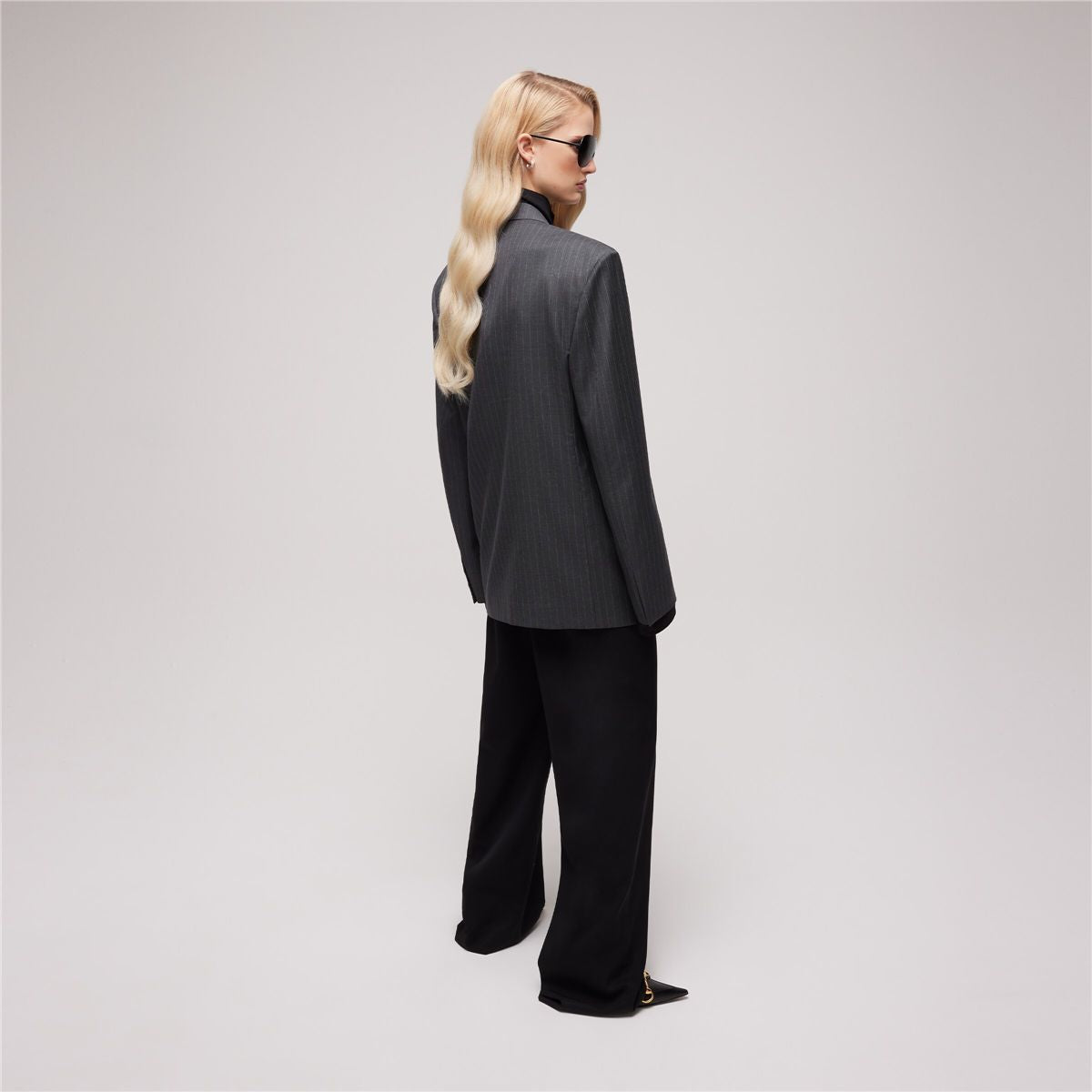 Pinstripe wool jacket-GUCCI-Verso
