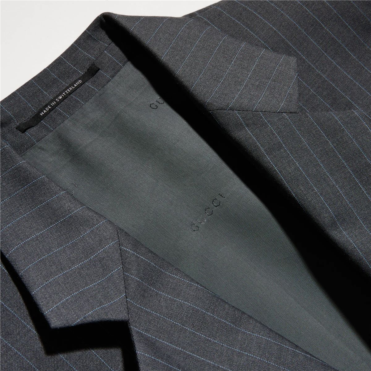 Pinstripe wool jacket-GUCCI-Verso