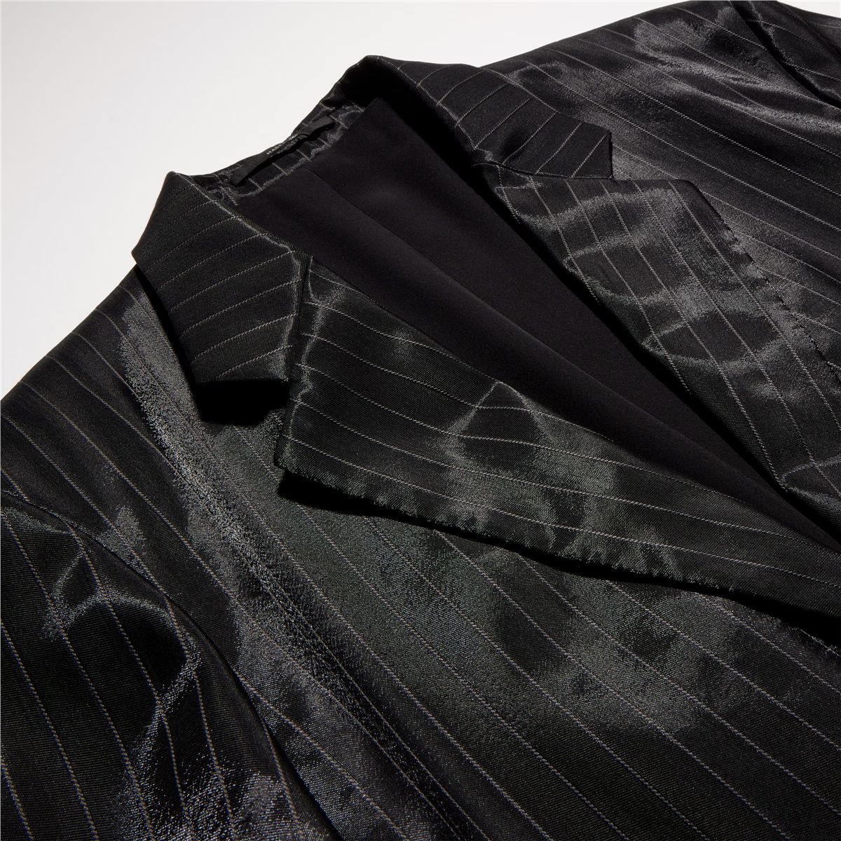 Pinstripe Wool Silk Jacket-GUCCI-Verso