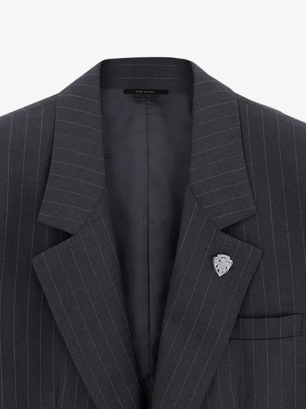 Pinstriped wool suit-GUCCI-Verso