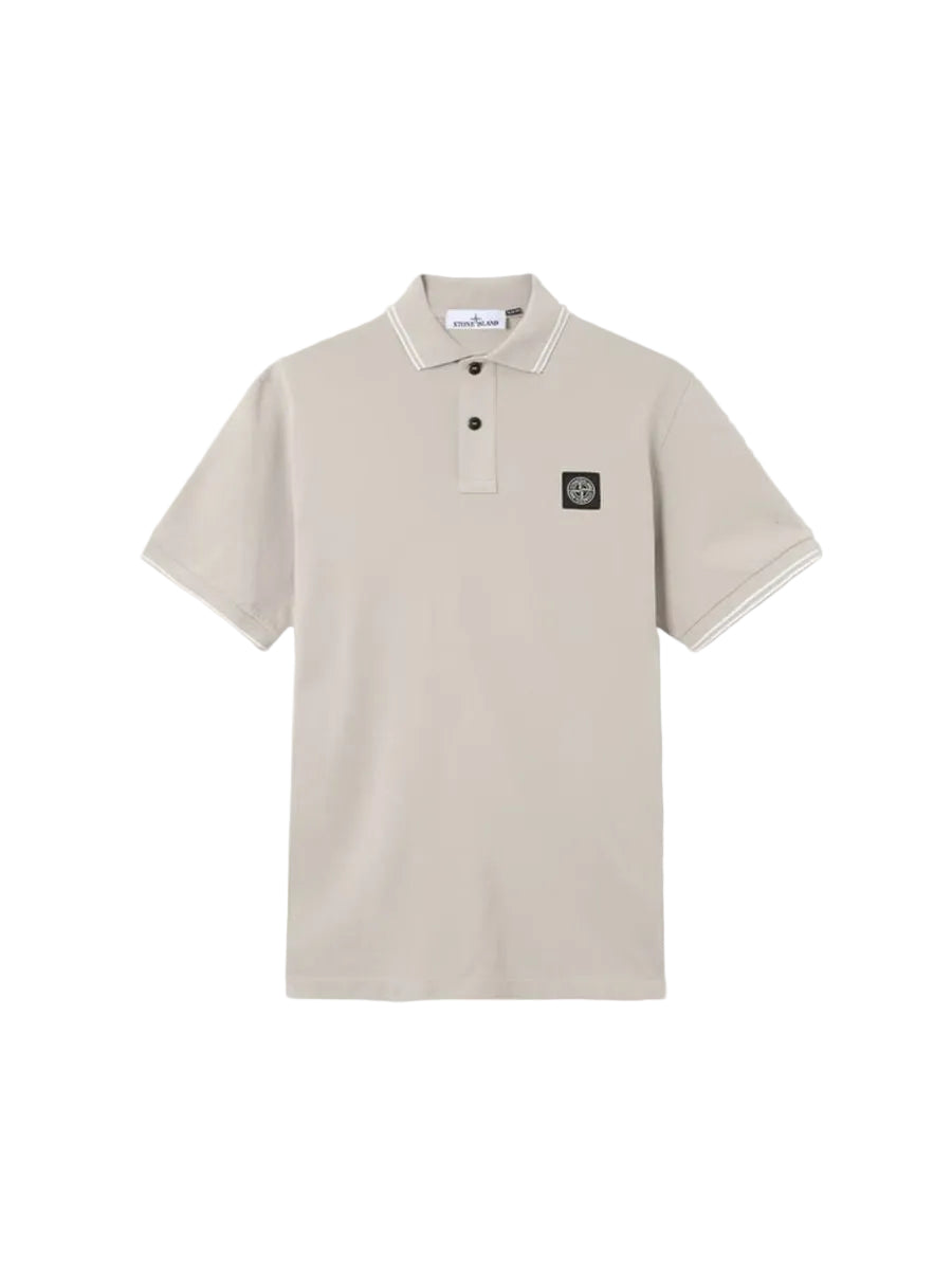 Piqué cotton polo shirt-STONE ISLAND-305475-XS-Verso