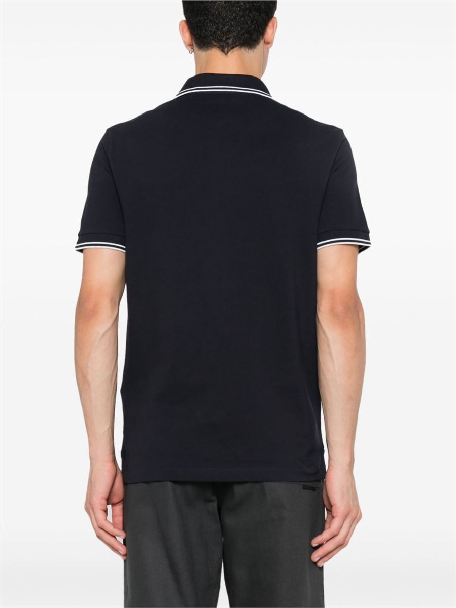Piqué cotton polo shirt-STONE ISLAND-Verso