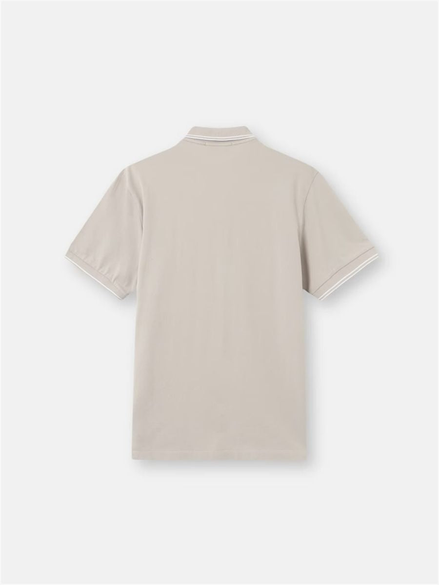 Piqué cotton polo shirt-STONE ISLAND-Verso