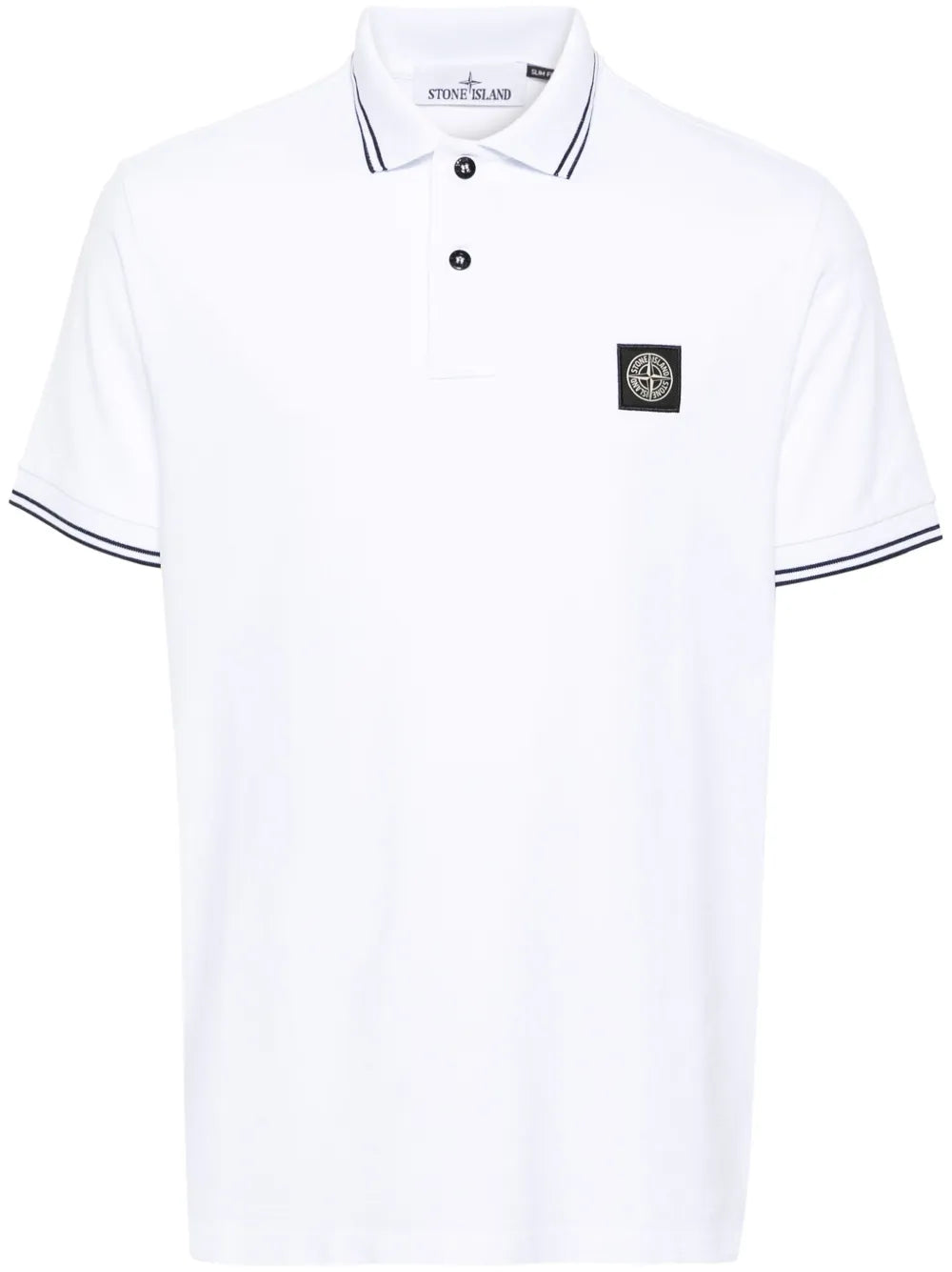 Piqué cotton polo shirt-STONE ISLAND-Verso
