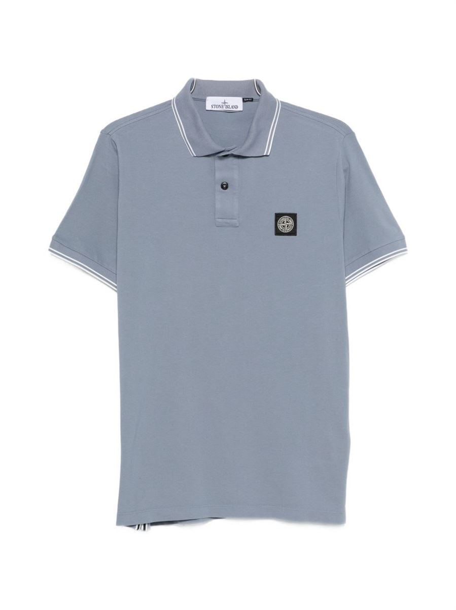 Piqué cotton polo shirt-STONE ISLAND-Verso