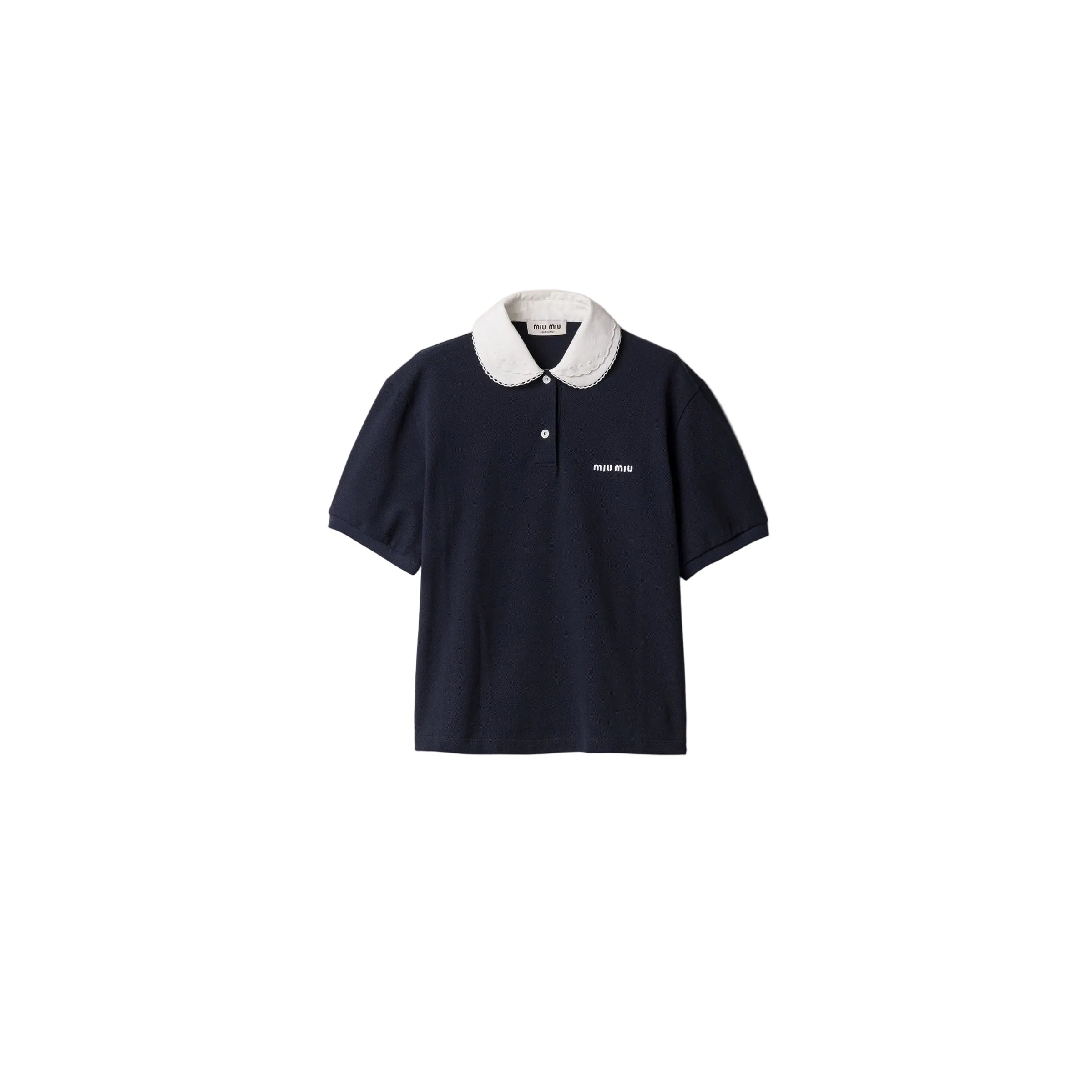 Piqué polo shirt-MIU MIU-312057-S-Verso
