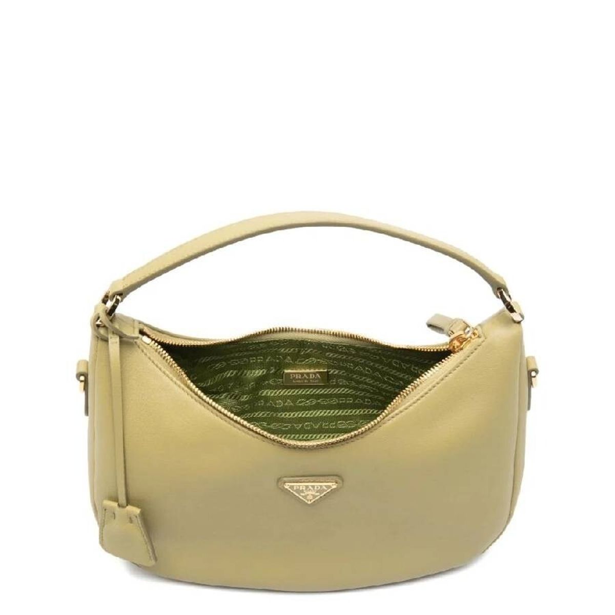 Pistachio leather shoulder bag-PRADA-Verso