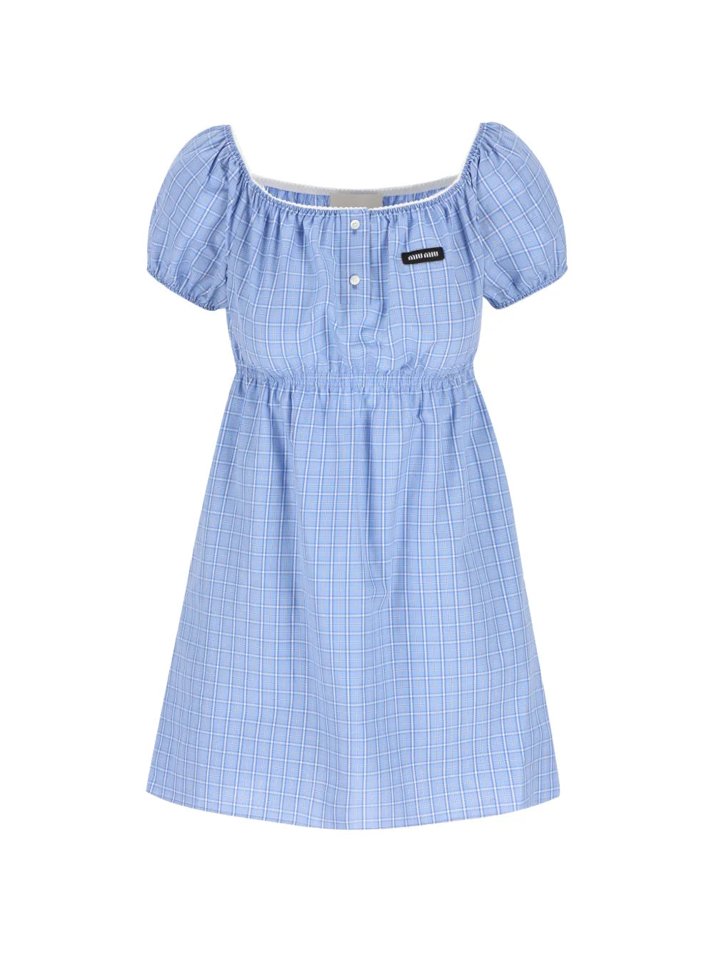 miu miu plaid mini dress Miu Miu Flannel Mini-dress, Woman, Slate Gray, Size 42