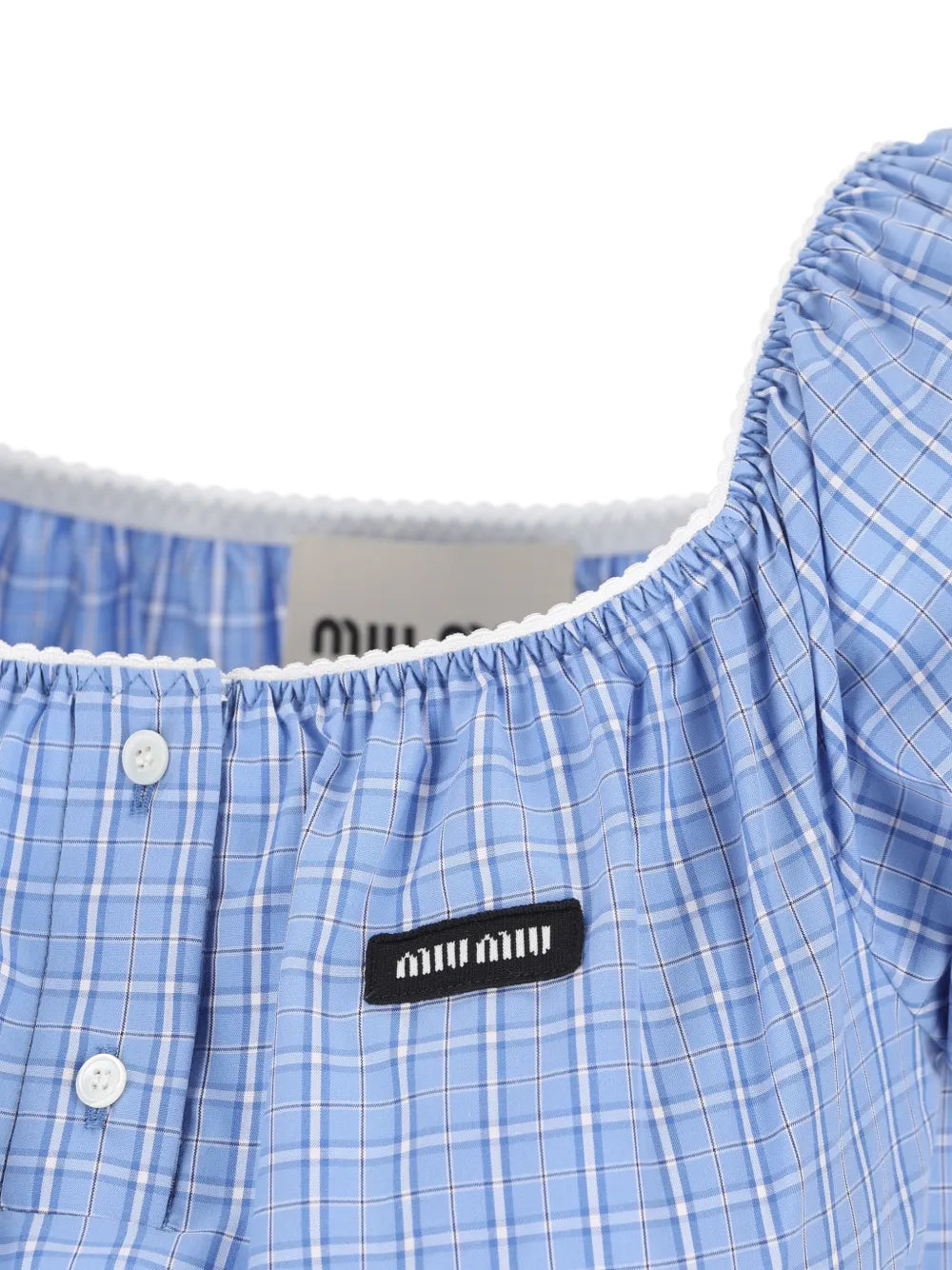 Plaid-pattern mini dress-MIU MIU-Verso