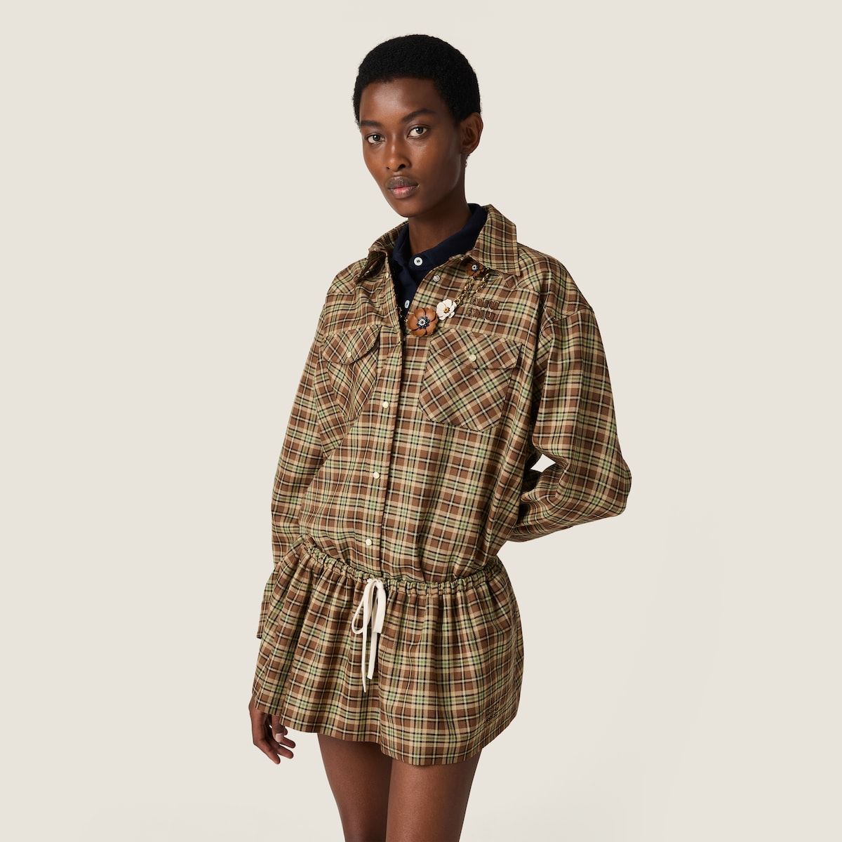 plaid shirt-MIU MIU-Verso