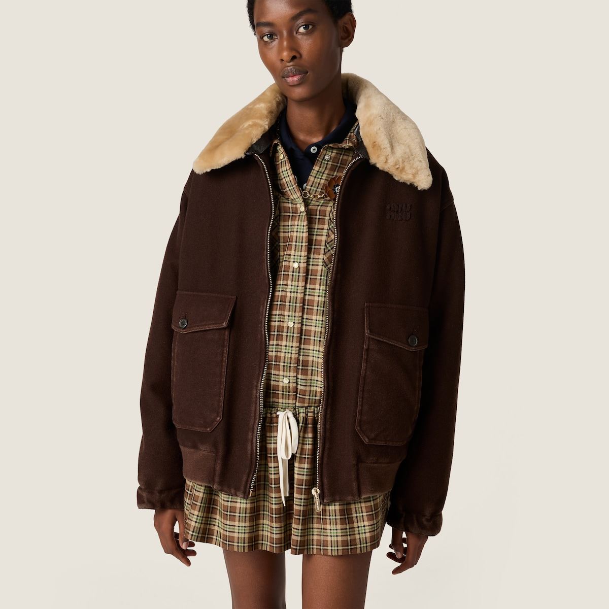 plaid shirt-MIU MIU-Verso