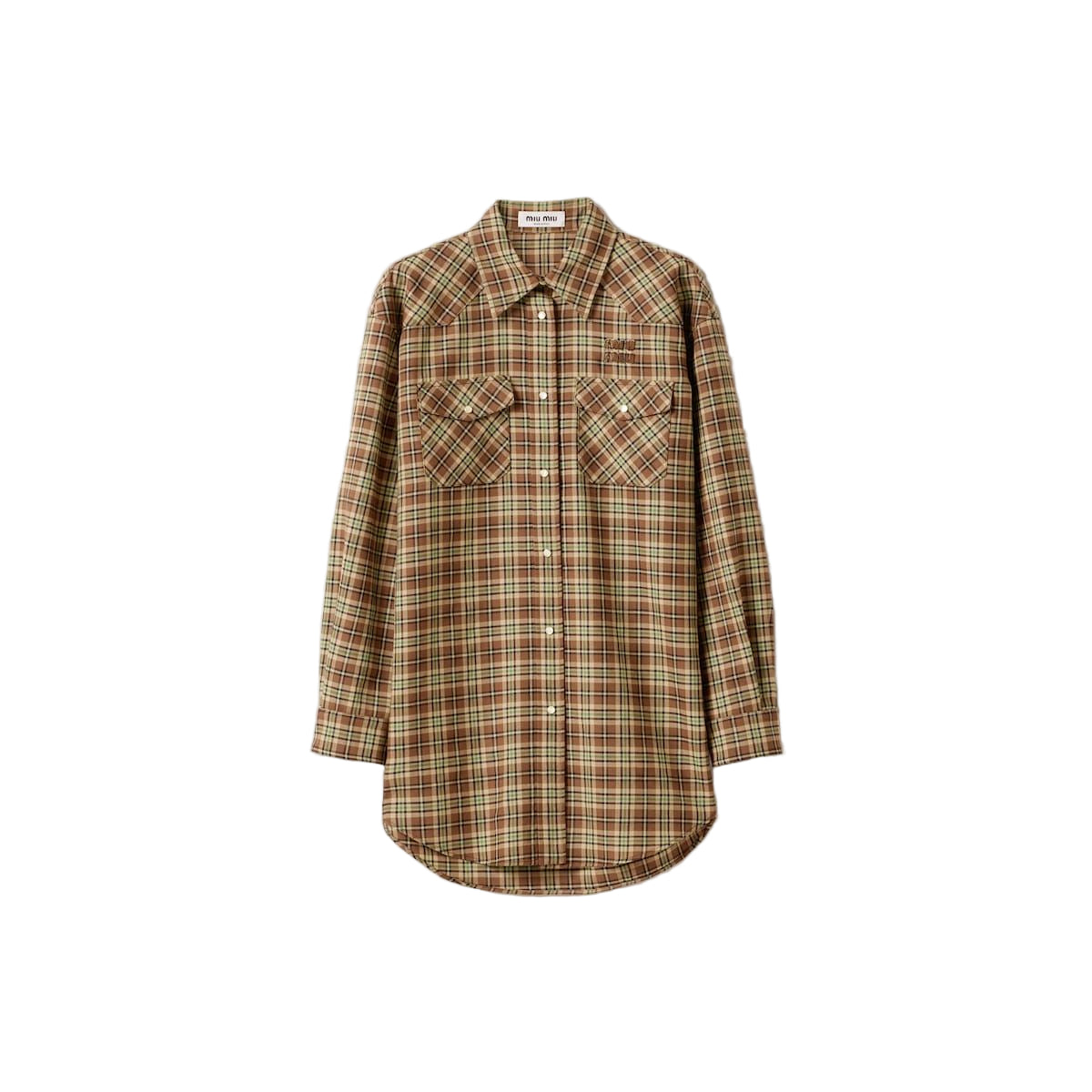 plaid shirt-MIU MIU-Verso