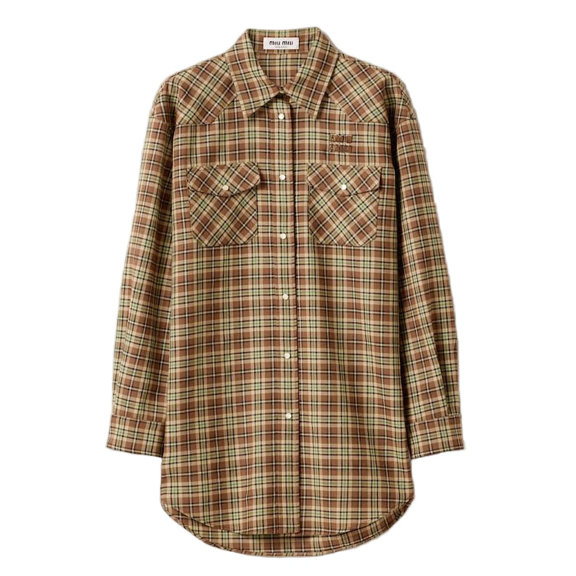 plaid shirt-MIU MIU-Verso