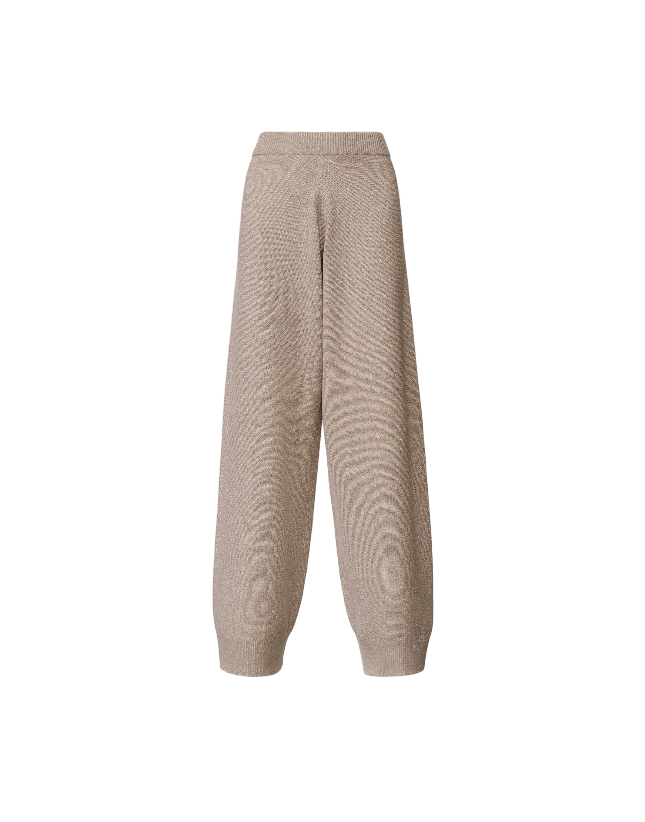 Platinum trousers with lurex-FABIANA FILIPPI-313031-40-Verso