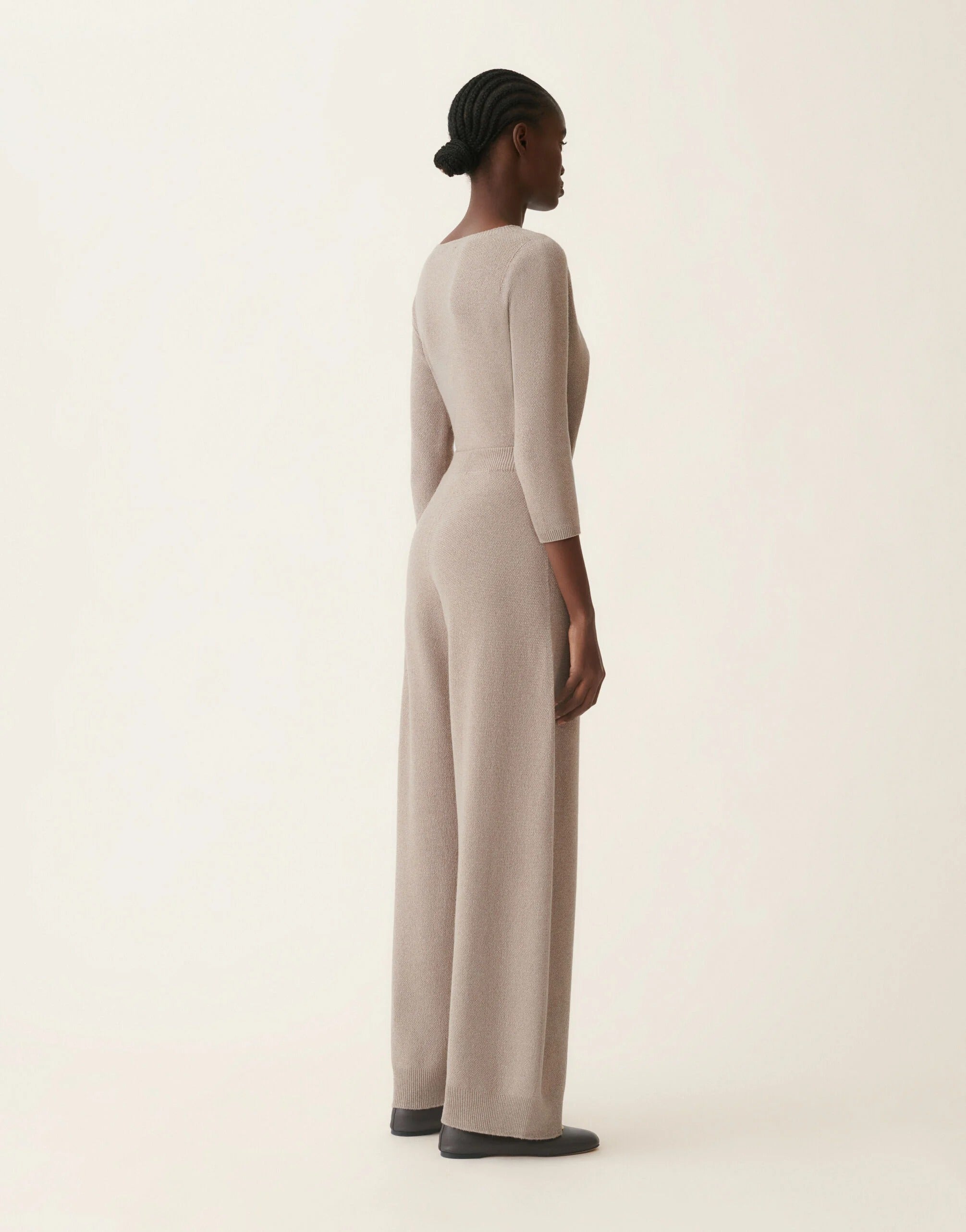 Platinum trousers with lurex-FABIANA FILIPPI-Verso