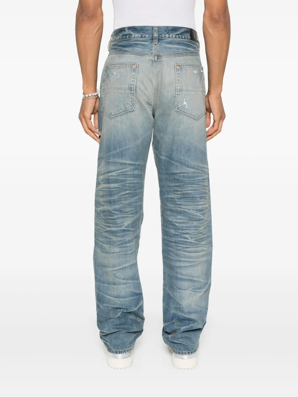 Pleated Denim Straight MX1 Jeans-AMIRI-Verso