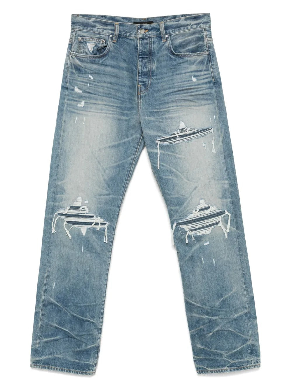 Pleated Denim Straight MX1 Jeans-AMIRI-Verso