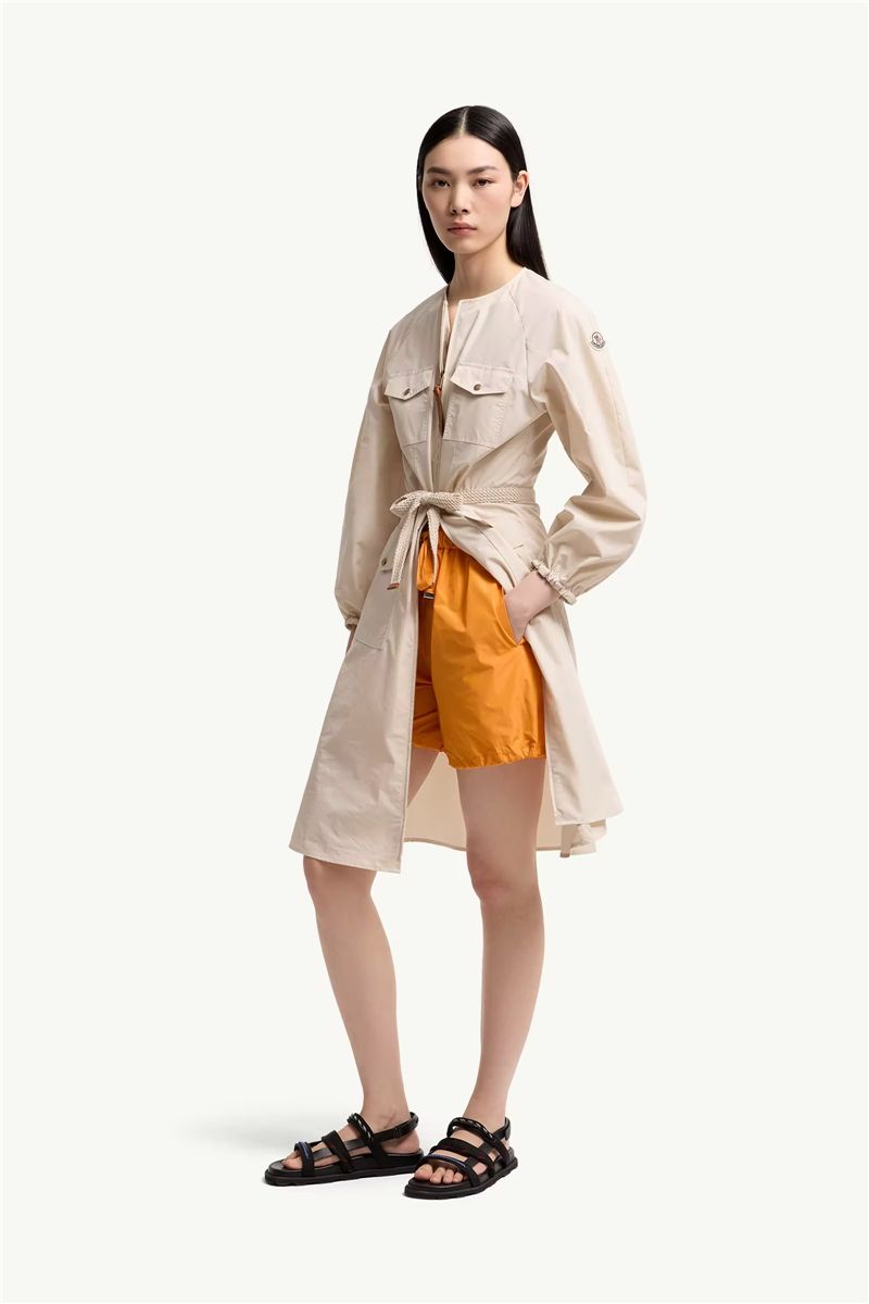 Pleated poplin dress-MONCLER-Verso