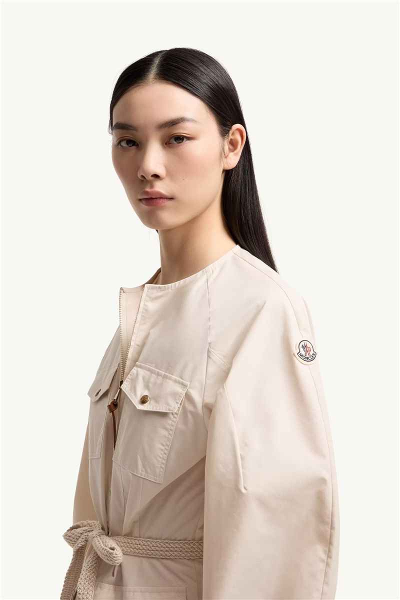 Pleated poplin dress-MONCLER-Verso