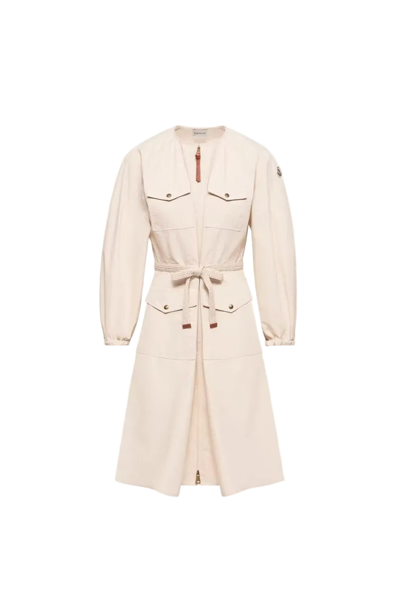 Pleated poplin dress-MONCLER-308163-36-Verso