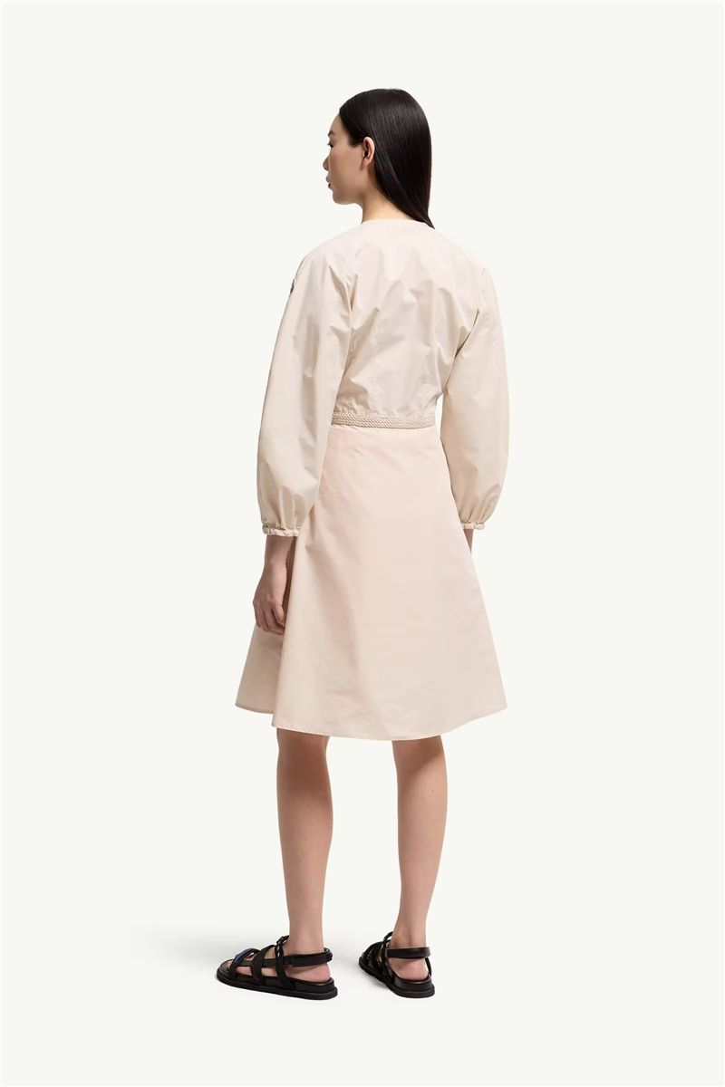 Pleated poplin dress-MONCLER-Verso