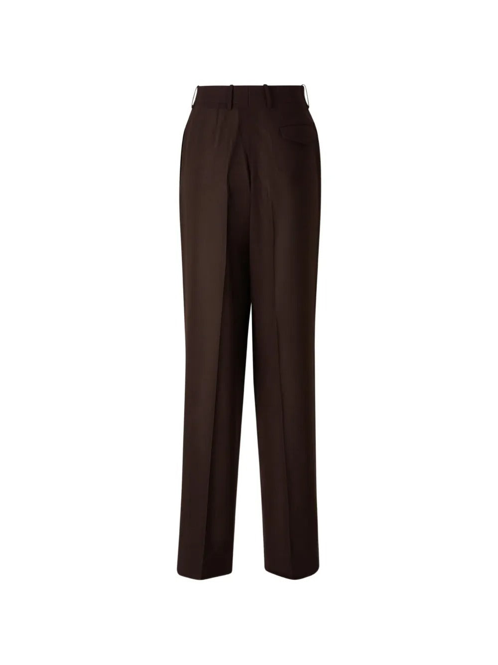 Pleated straight-leg trousers
