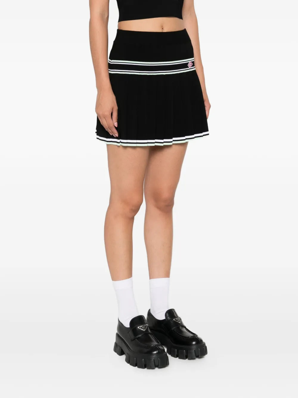 Pleated striped skirt-CASABLANCA-Verso