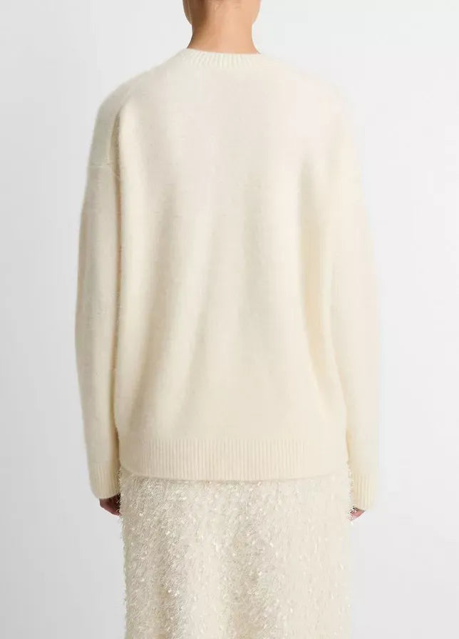 Plush cashmere crew neck sweater-VINCE-Verso