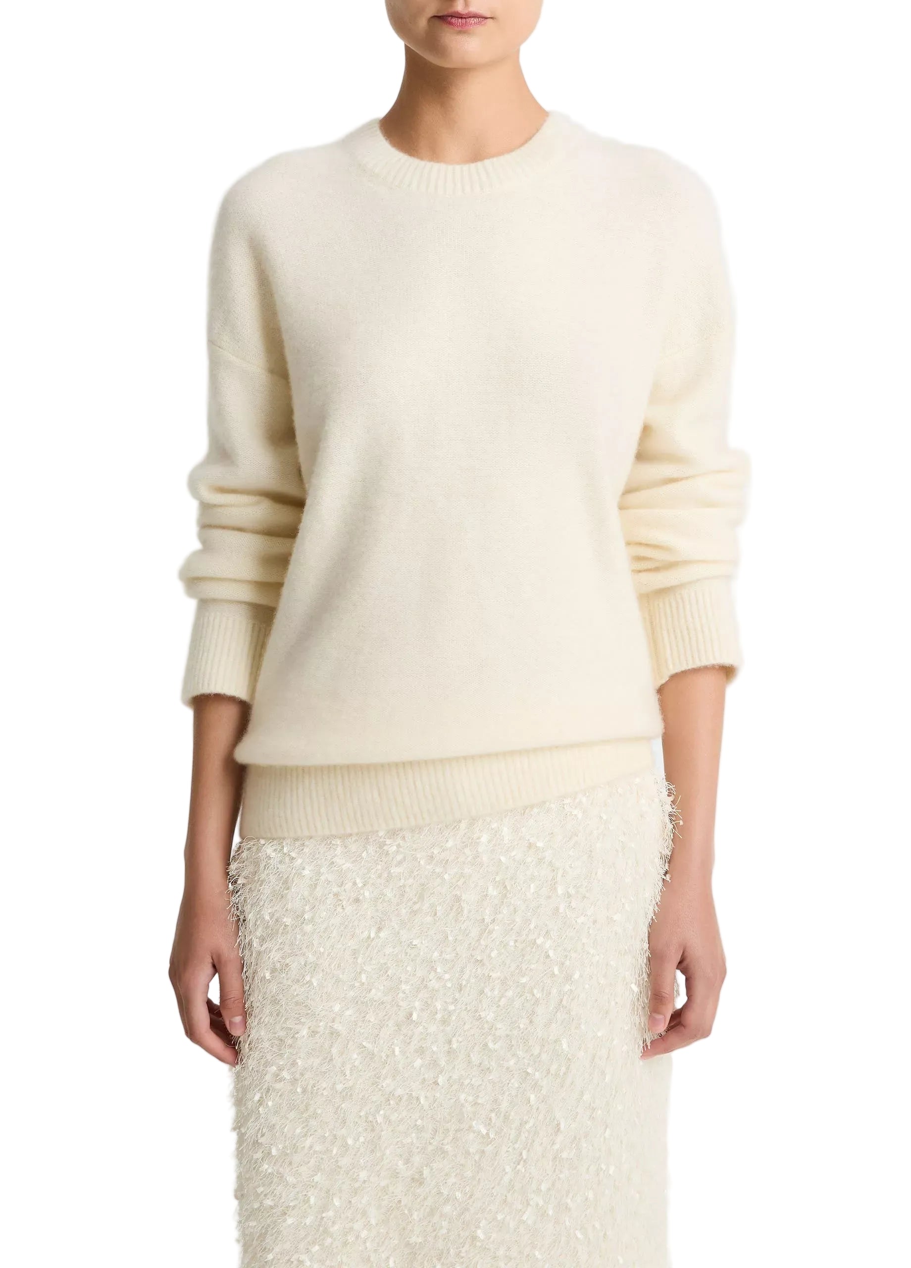 Plush cashmere crew neck sweater-VINCE-Verso