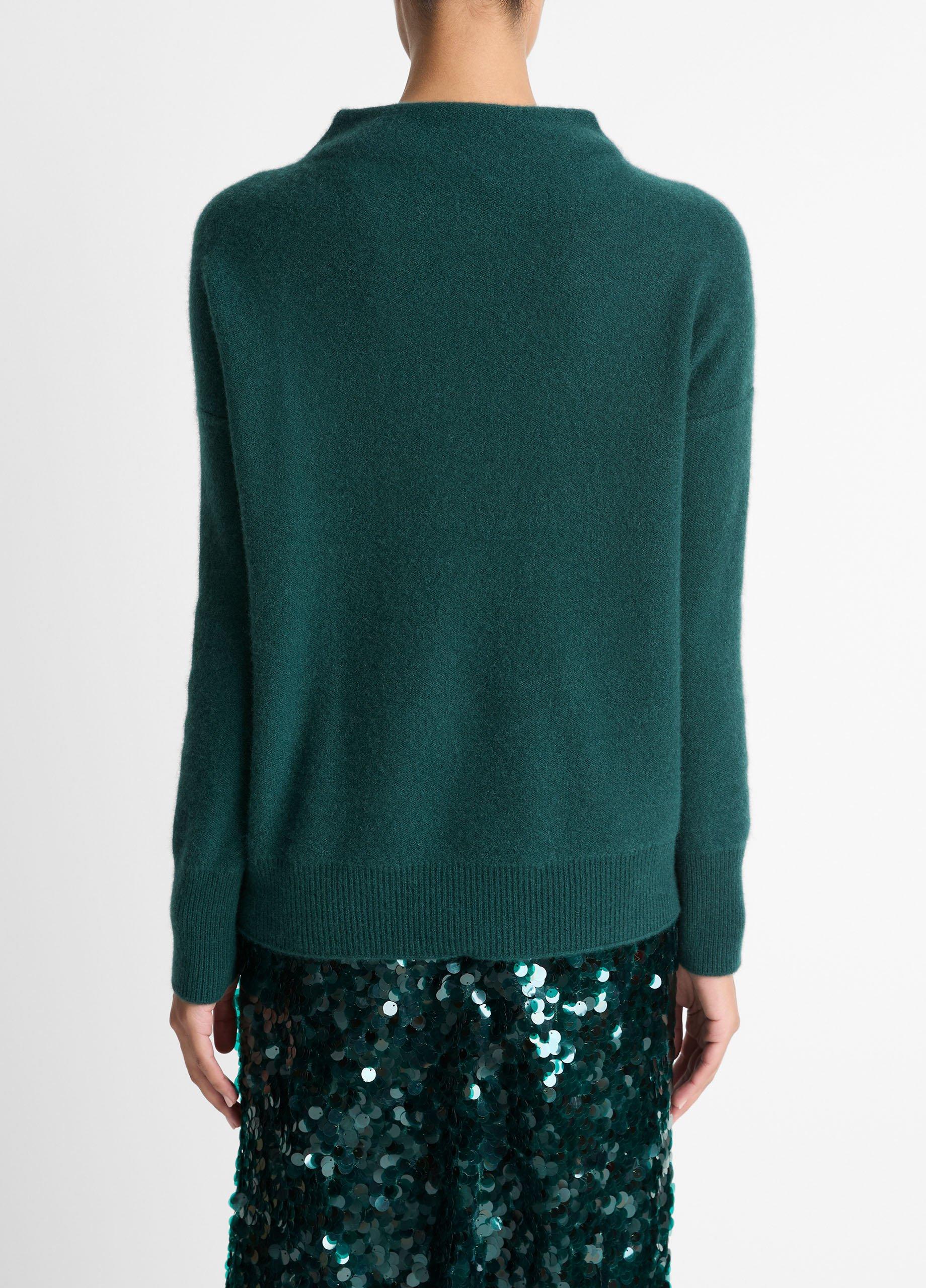 Plush cashmere funnel-neck sweater