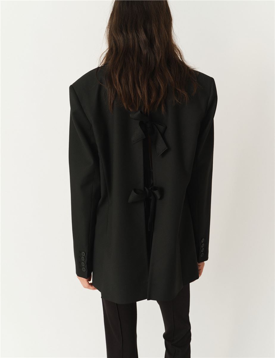 PLUTO BOW BLAZER BLACK-THE GARMENT-Verso