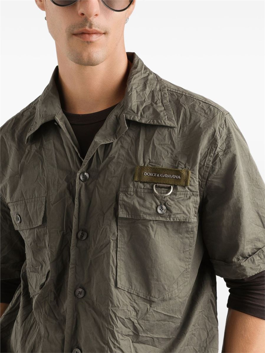 Pocket badge shirt-DOLCE&GABBANA-Verso