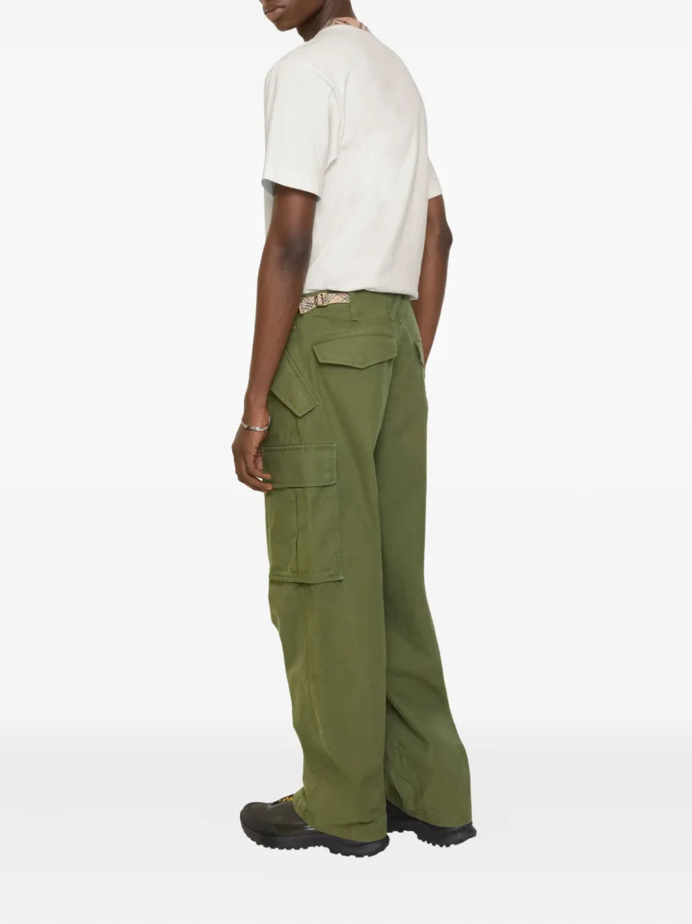 Pocket cotton cargo pants-BURBERRY-Verso