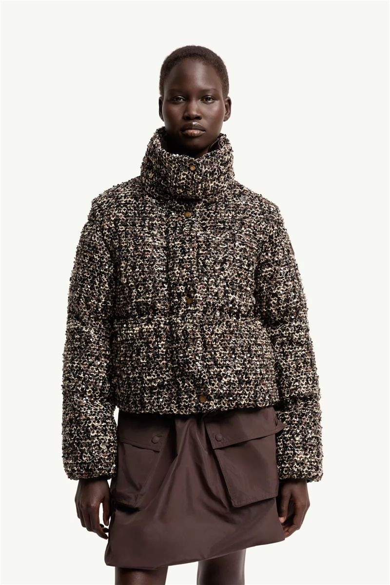Poetique 2-in-1 short sequin down jacket-MONCLER-Verso