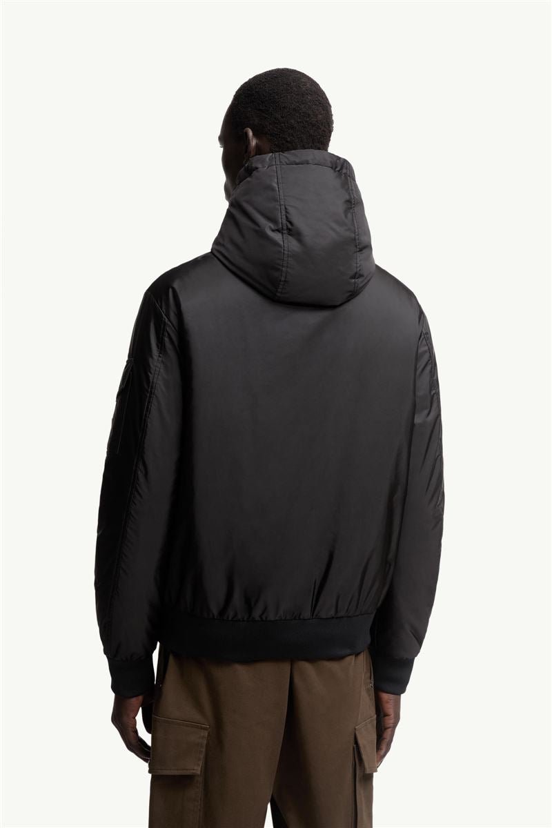 poiliot hooded short down jacket-MONCLER-Verso