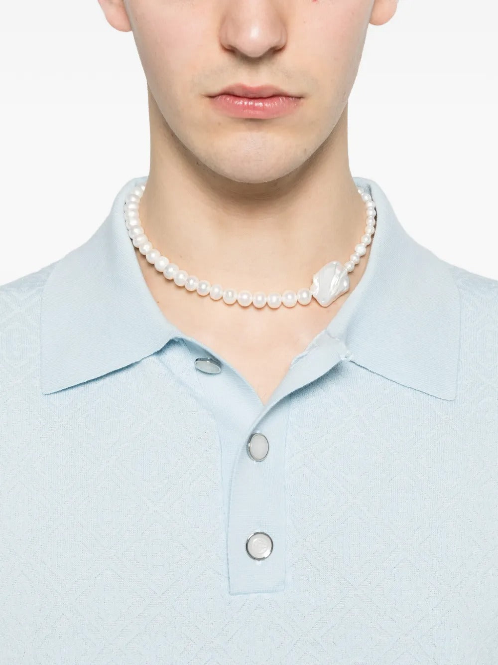 Pointelle monogram polo-CASABLANCA-Verso