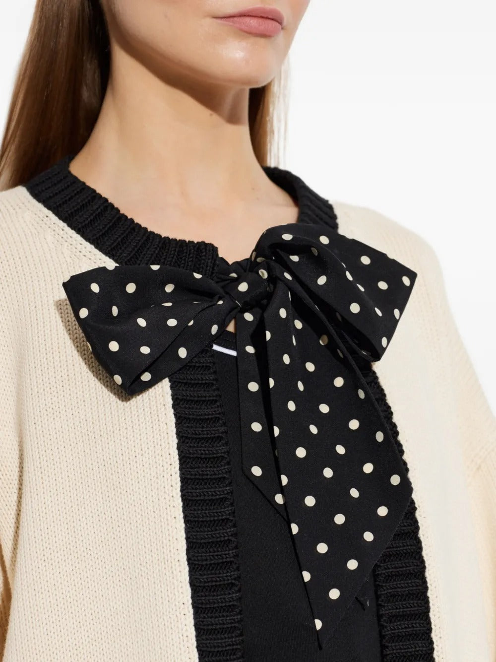 Polka-dot bow-tie cardigan-VALENTINO-Verso