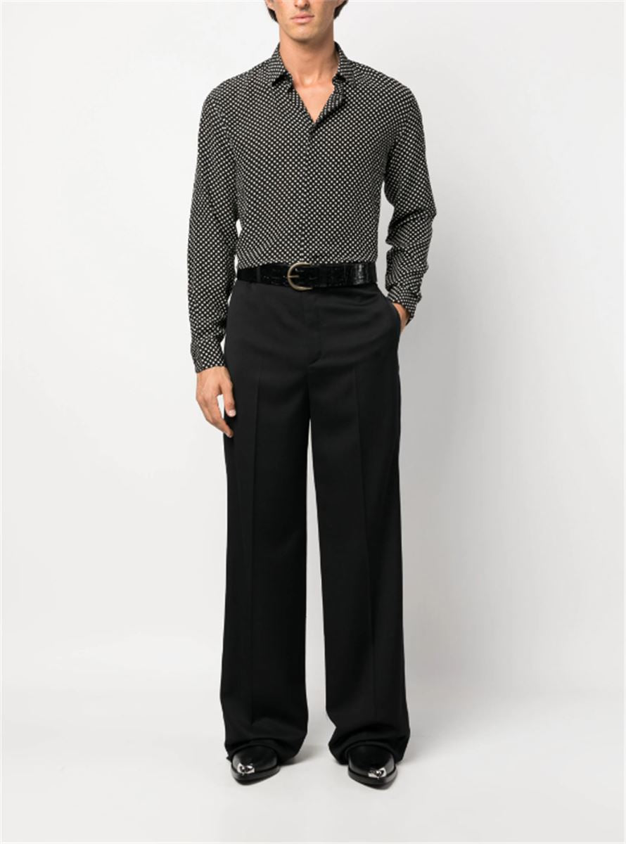 POLKA-DOT PRINT SILK SHIRT SAINT LAURENT