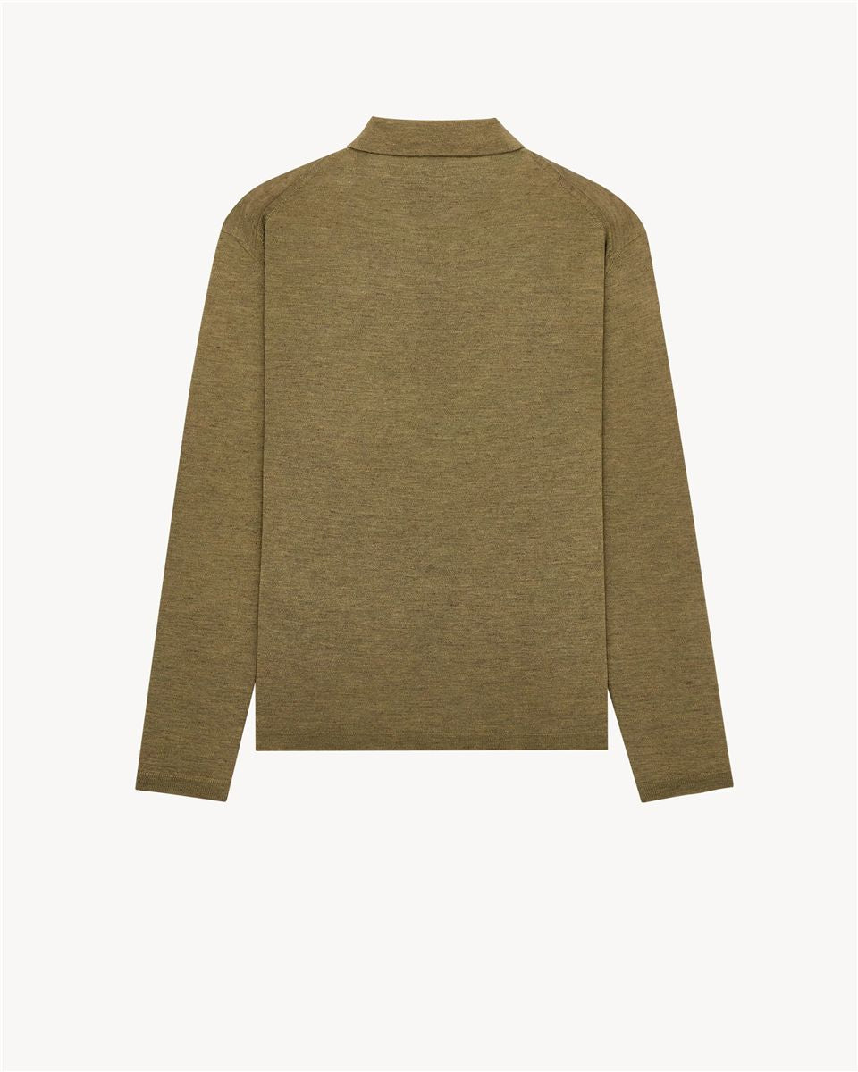Polo in cashmere, silk, and linen-SAINT LAURENT-Verso