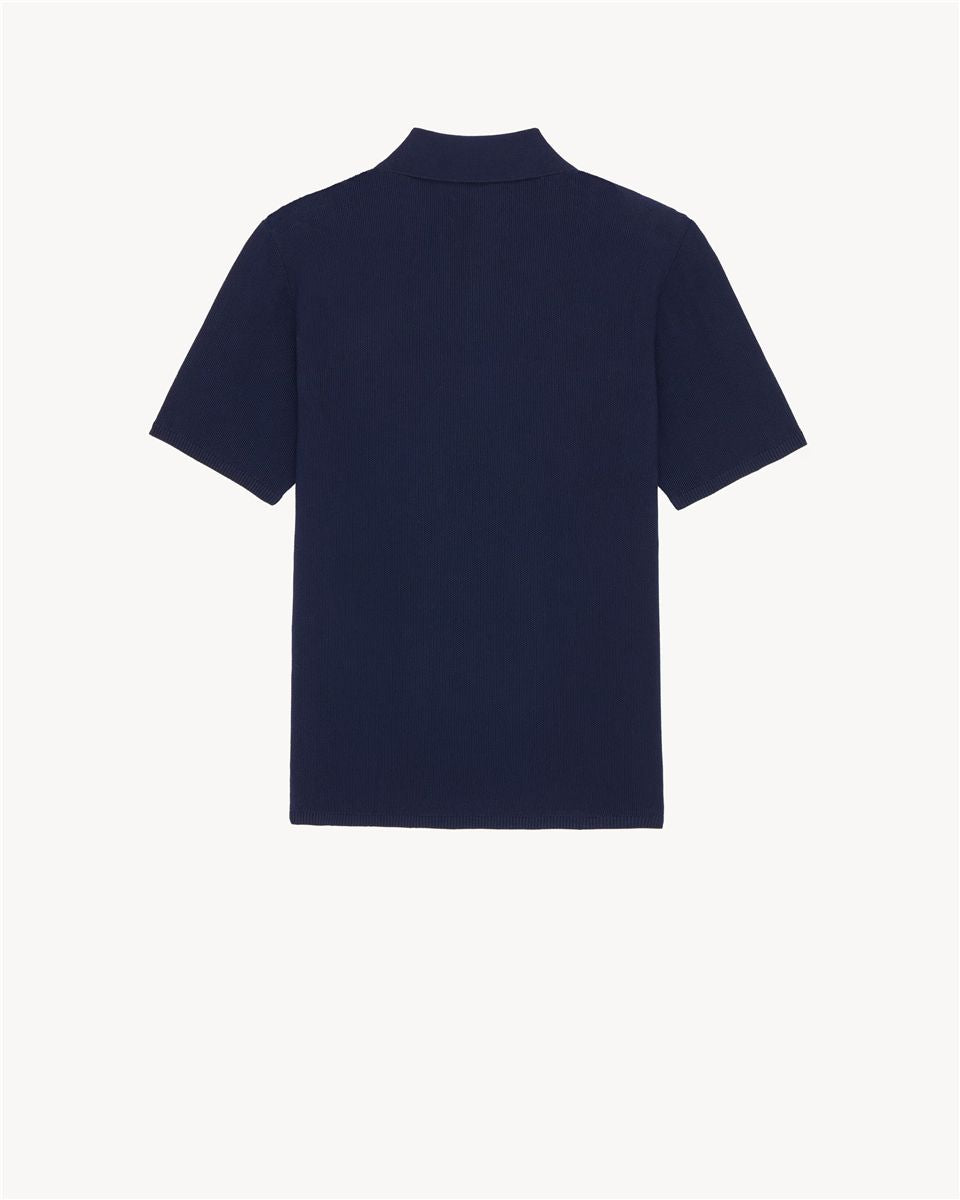 Polo in cotton-SAINT LAURENT-Verso