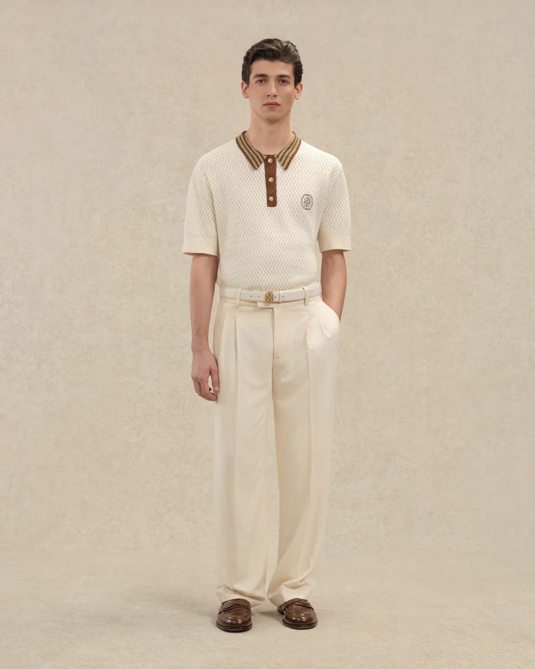 Polo maille ajouré d miroir-DRÔLE DE MONSIEUR-Verso