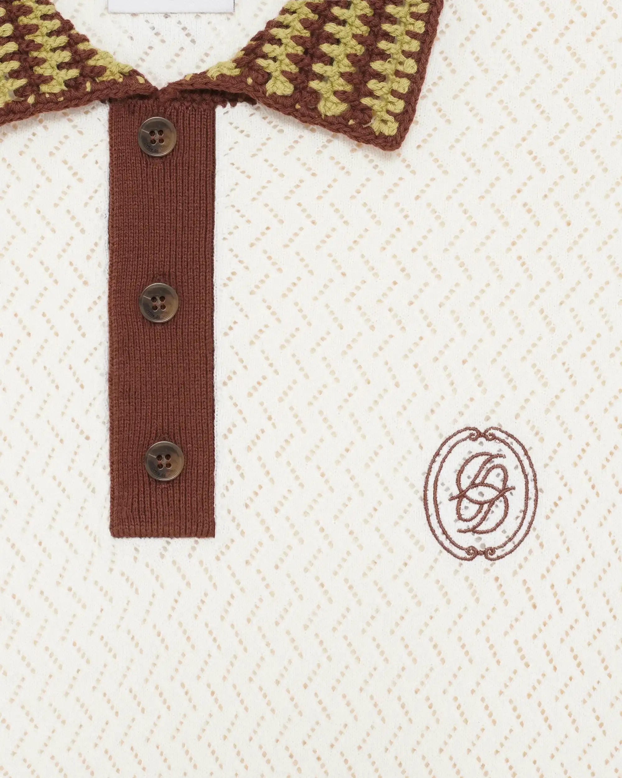 Polo maille ajouré d miroir-DRÔLE DE MONSIEUR-Verso