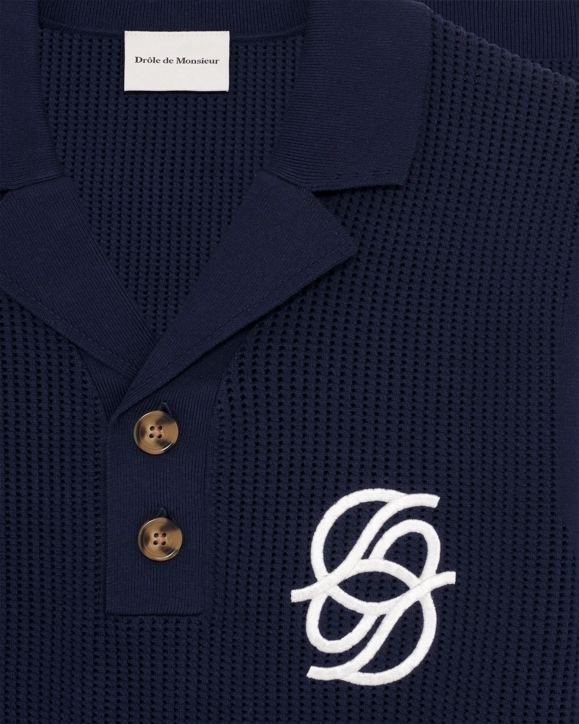 Polo maille monogramme-DRÔLE DE MONSIEUR-Verso