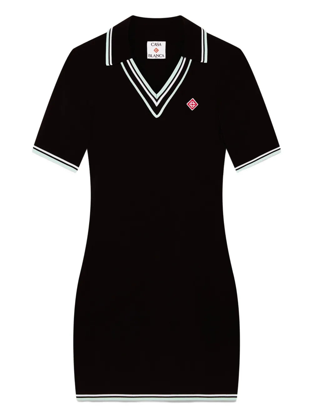 Polo-neck ribbed dress-CASABLANCA-Verso